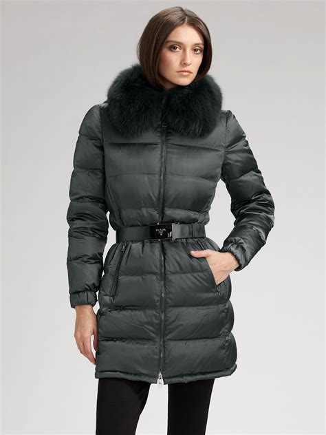 womens prada winter coat|prada coat price.